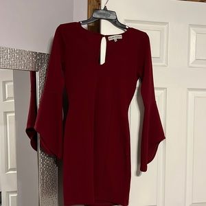 Maroon/red long sleeved dress